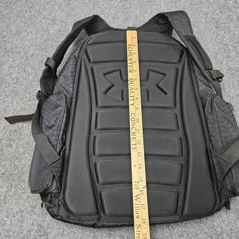 Under Armour Softball Backpack Black Hexagon Pattern Sports Gym Bag Baseball